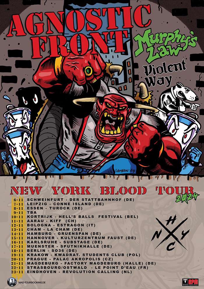 Agnostic Front announce European Fall tour with Murphy's Law and ...