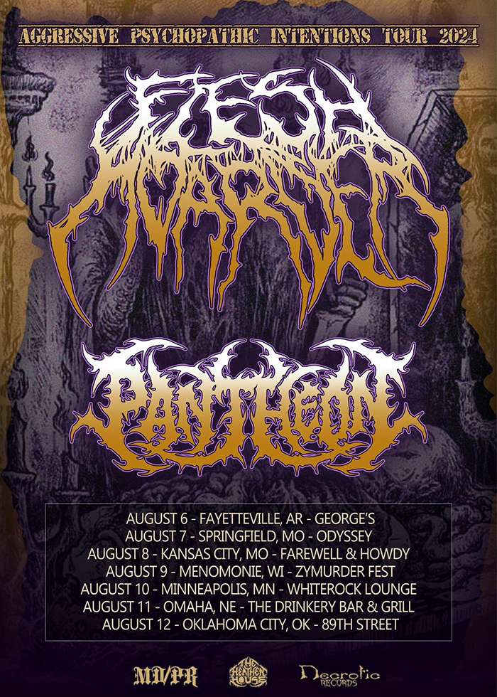 Flesh Hoarder and Pantheon announce August Midwest tour - Lambgoat